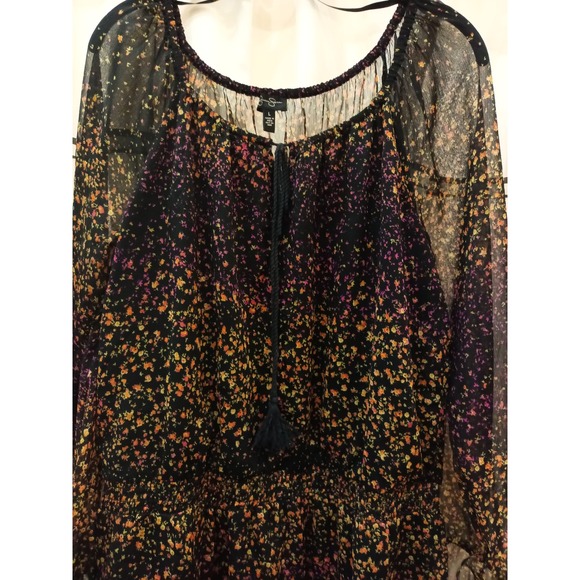 Jessica Simpson Tunic size Large sheer lined bodice - Picture 3 of 7
